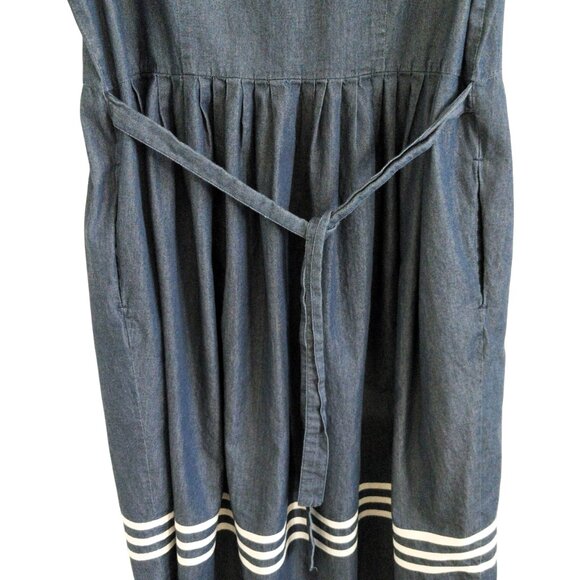 Lanz of Salzburg Bon Voyage Chambray Nautical Sailor Dress Like New Size Large - Picture 10 of 10